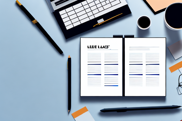 A lease agreement on a desk with a calendar showing a marked date