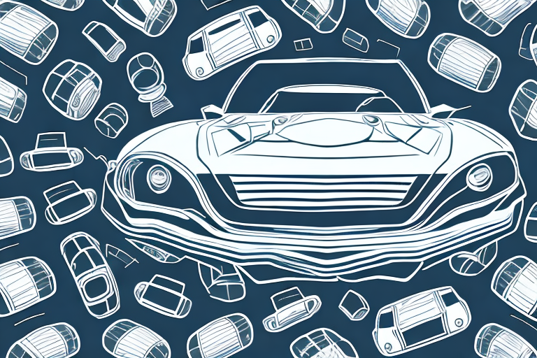 Various car parts like a windshield