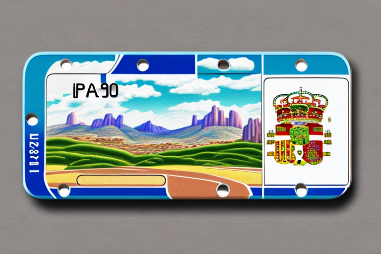 A spanish license plate on a car