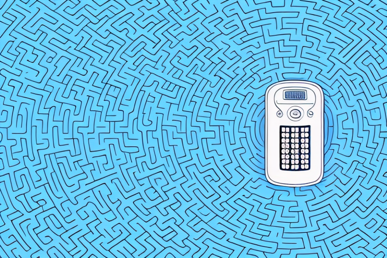 A telephone in the middle of a maze