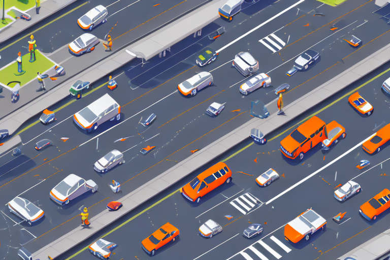 A traffic accident scene in the netherlands