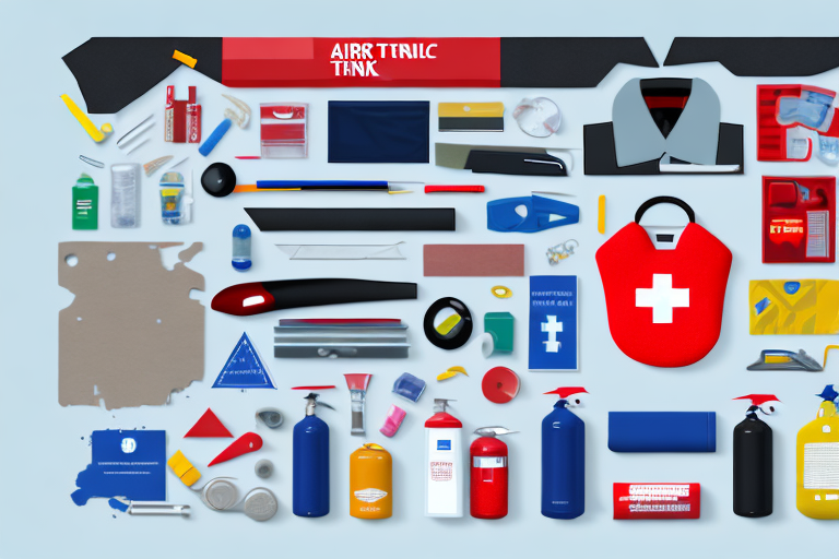 An open car trunk filled with essential items like a first aid kit