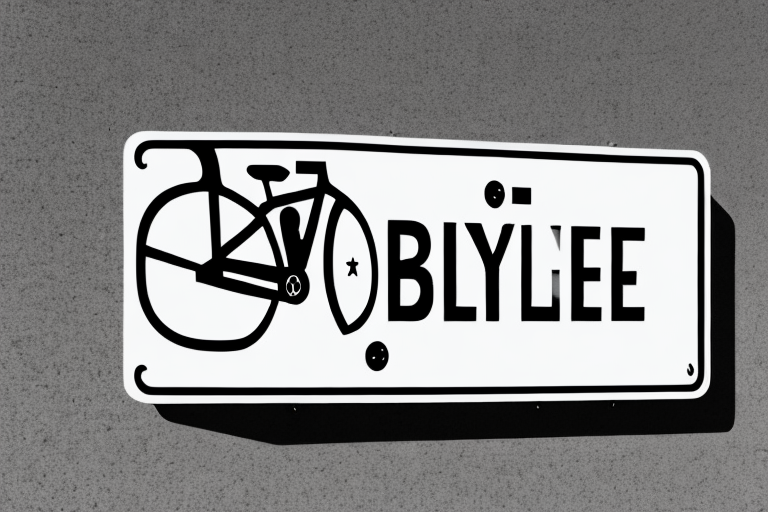 A bicycle path sign in a typical german street setting