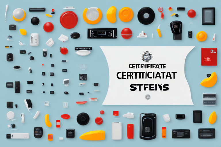 A certificate with a gs mark on it