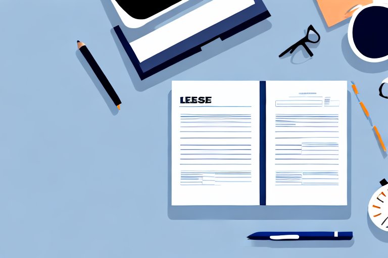 A lease contract on a desk with a pen