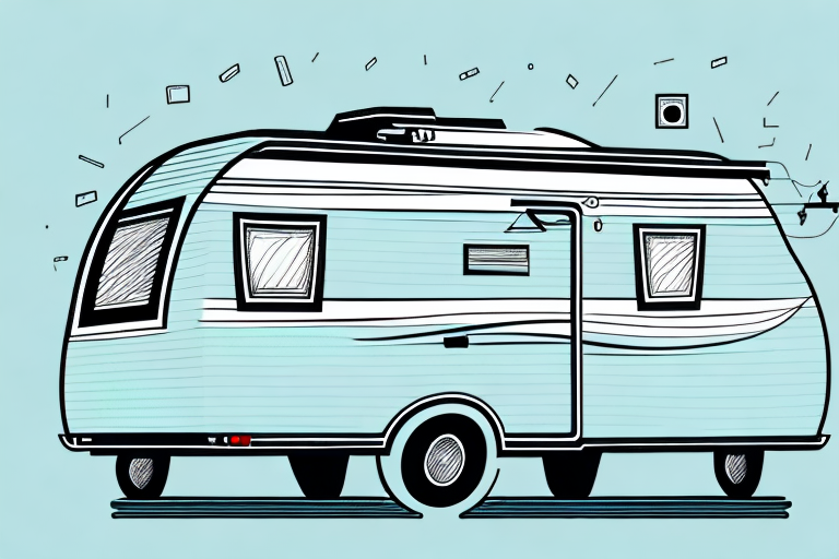 A caravan with registration plates being switched