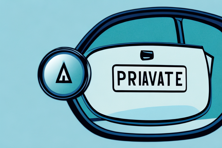 A private car with a tag hanging from the rearview mirror