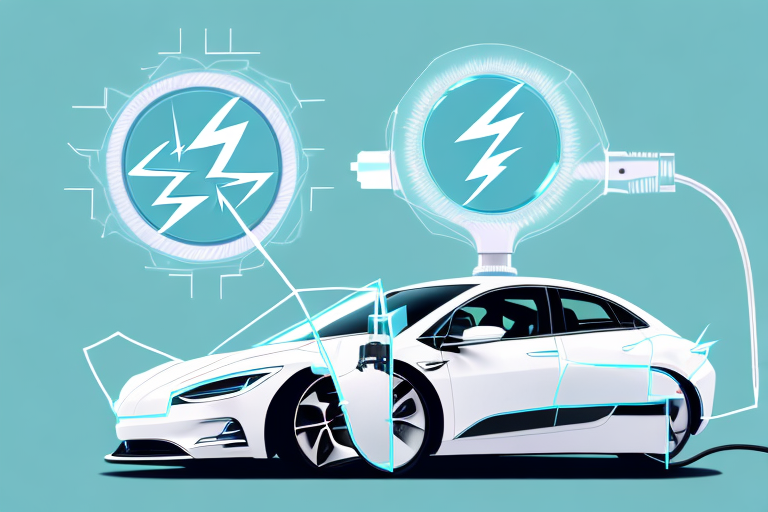 Several different types of electric cars with lease tags