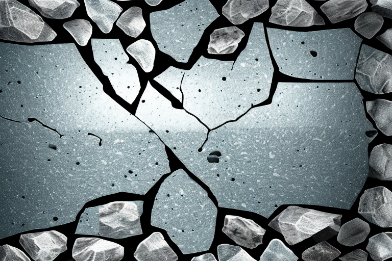 A car's windshield with visible signs of stone chips and cracks
