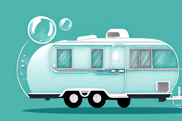 A caravan with a protective bubble around it
