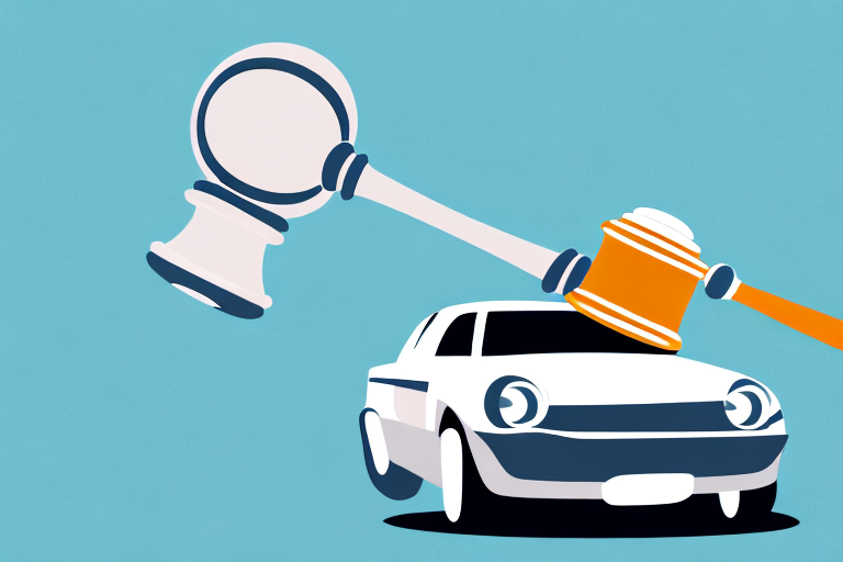 A car with a gavel on top