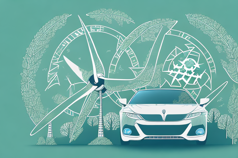 An eco-friendly car with a tag showing 9000 euro
