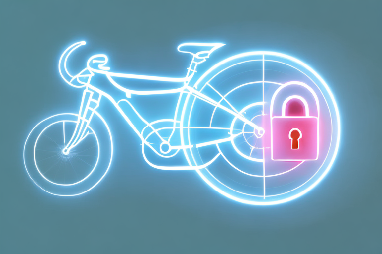 An e-bike secured with a lock