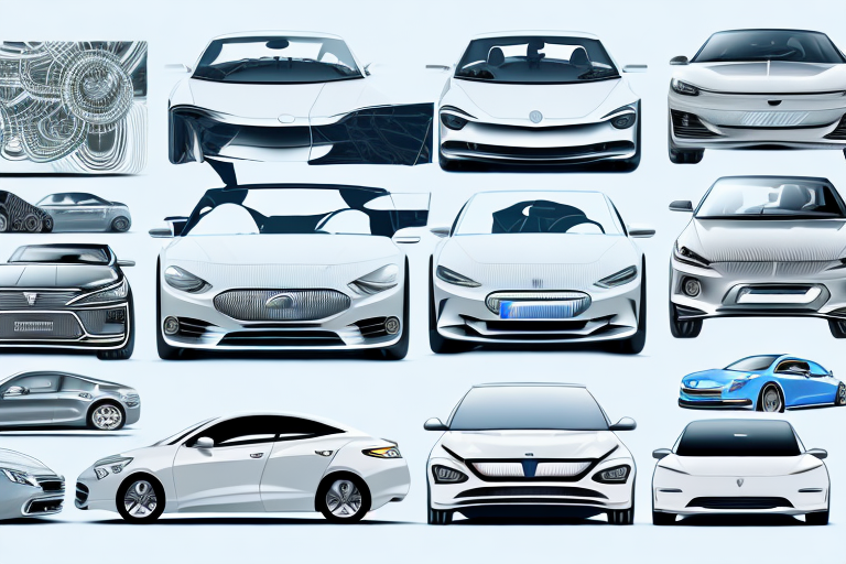 Various types of modern cars