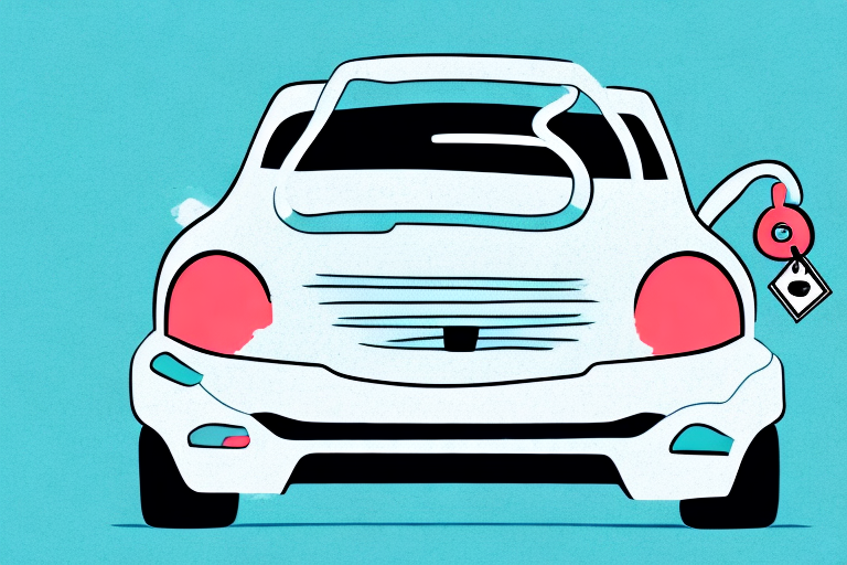 A car with a broken insurance tag