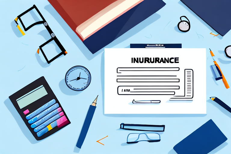 Various car insurance related items such as a car