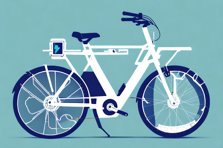 An e-bike securely locked to a sturdy bike rack