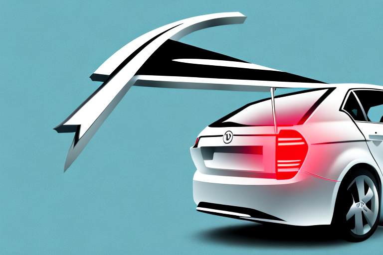 A car with a broken rear light to symbolize a recent accident