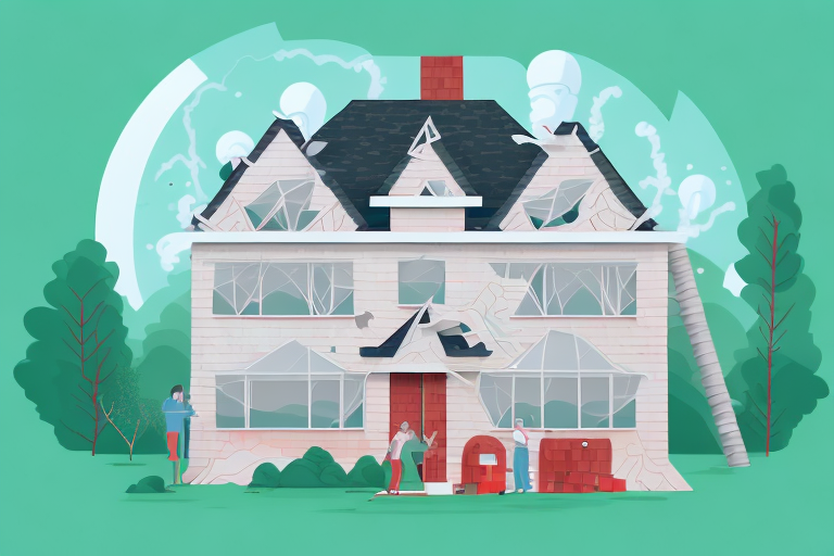 A family home with a protective shield symbolizing insurance