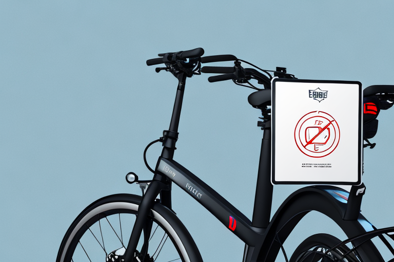 An e-bike helmet placed next to an e-bike