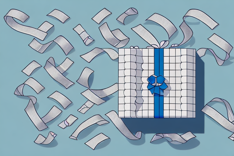 A complex crossword puzzle with a ribbon-wrapped gift box sitting on one corner