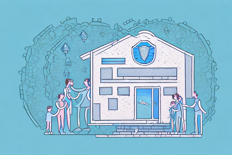 A family home with a protective shield around it