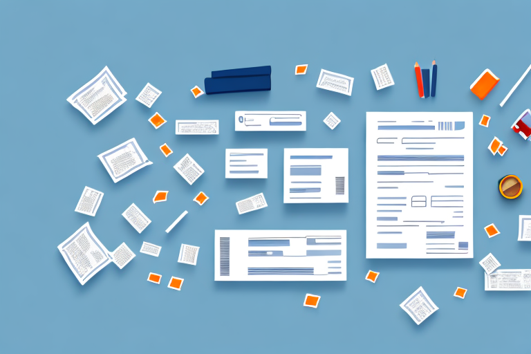 A car with various documents like an insurance form