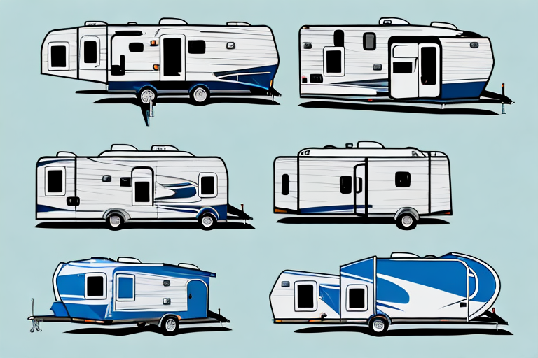 Several different types of trailers (like a camping trailer