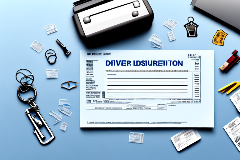 Various documents such as vehicle registration papers