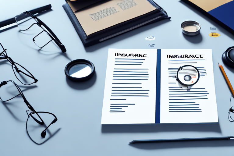 Several insurance policy documents placed side by side on a table