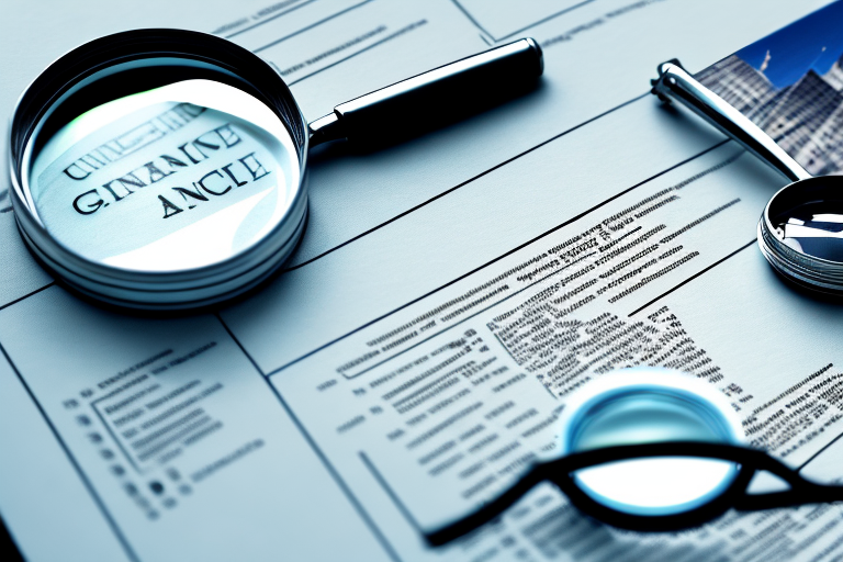 A car with insurance documents and a magnifying glass