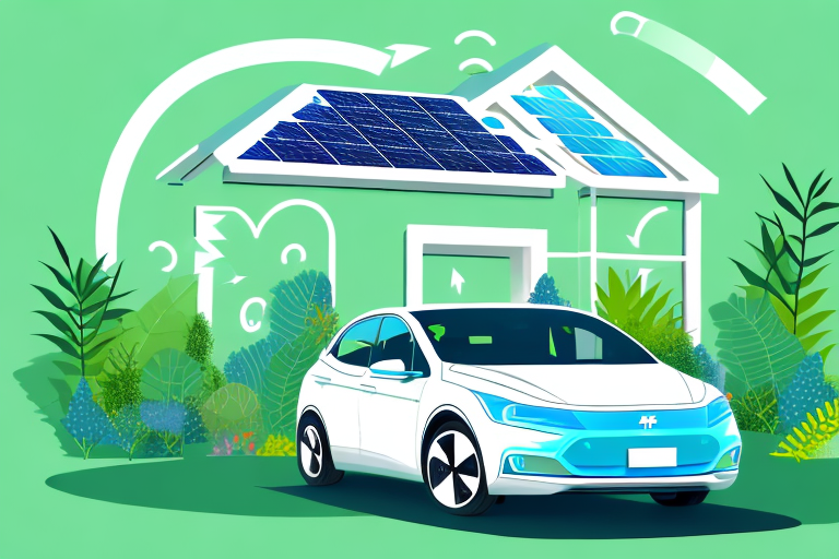 An electric car with a lease tag