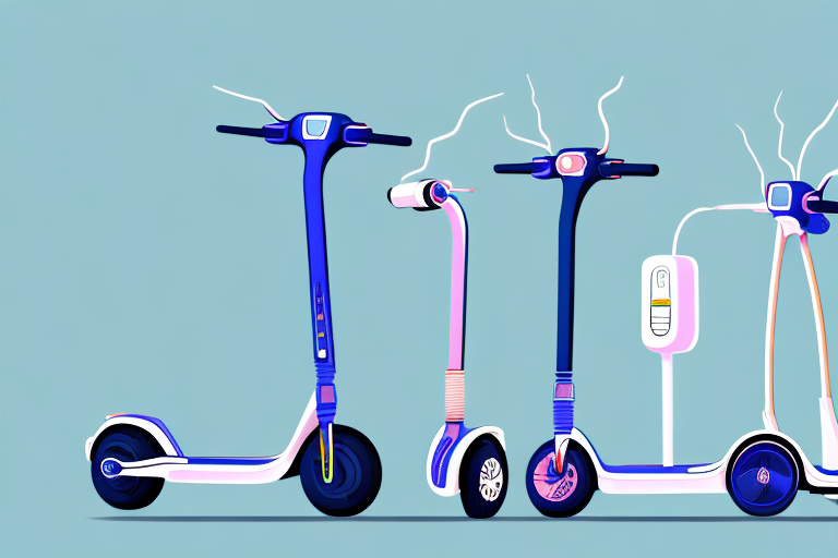 Various types of electric mobility scooters