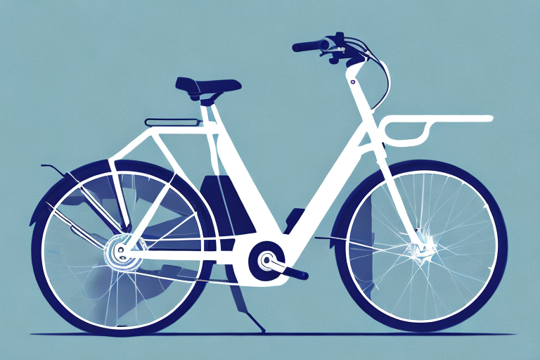 An e-bike securely locked to a sturdy