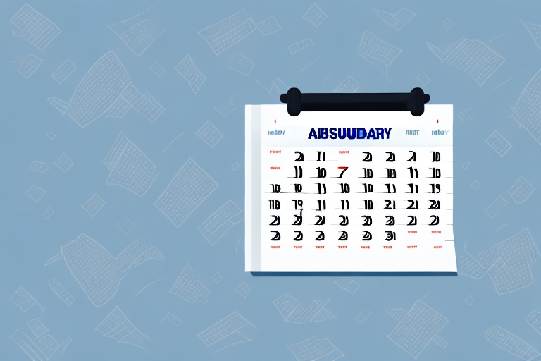 A calendar with a car and an insurance policy on it
