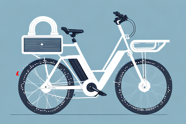 An e-bike secured with a high-tech lock system
