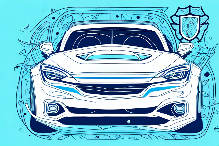 A car with a protective shield around it