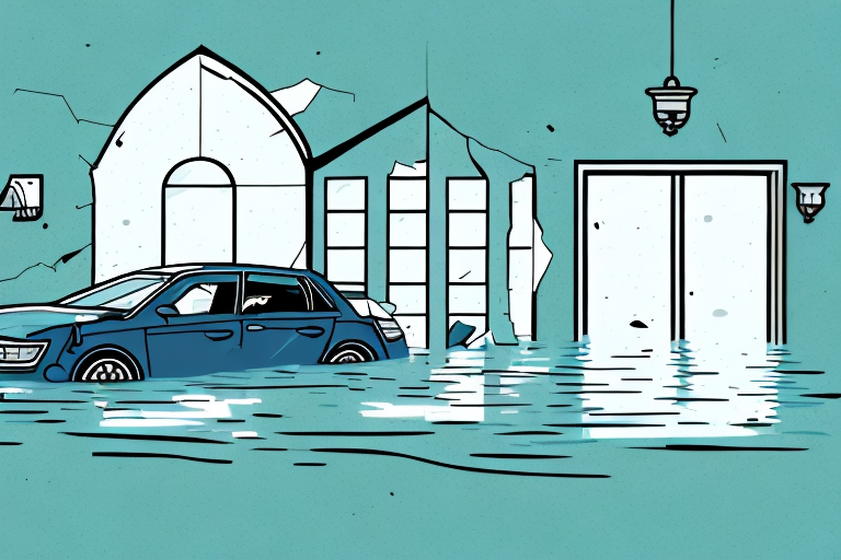 A damaged car