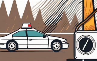 A car on a german road with a breathalyzer and a german traffic sign indicating the alcohol limit