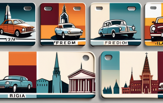 A variety of car license plates