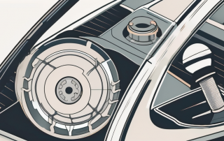 A half split image showing an automatic transmission gear shift on one side and a manual transmission gear shift on the other