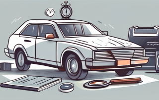 A car with an open hood