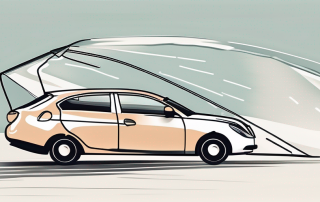 A car with a protective shield surrounding it