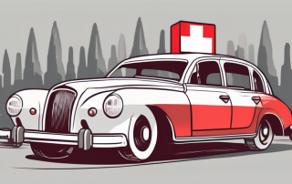 A car with a bottle of alcohol in the backseat