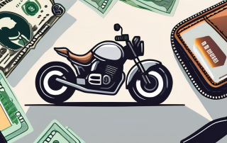 A motorcycle with various parts such as the helmet