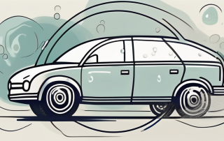 A car with a protective bubble around it