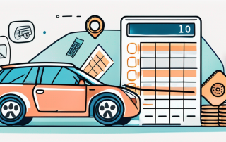 A second car with insurance tags attached