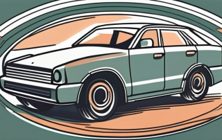 A car with a protective shield around it