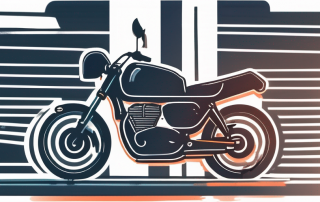 A motorcycle with a price tag hanging off the handlebar