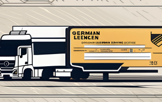 A german driving license next to a heavy vehicle weighing 4.25 tons